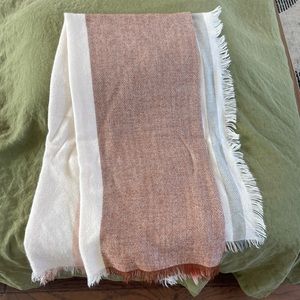 Madewell oversized pink checkered scarf